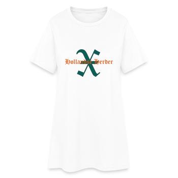 Schriftzug X-Hollandse Herder - Frauen T-Shirt-Kleid - Weiß - Vorne