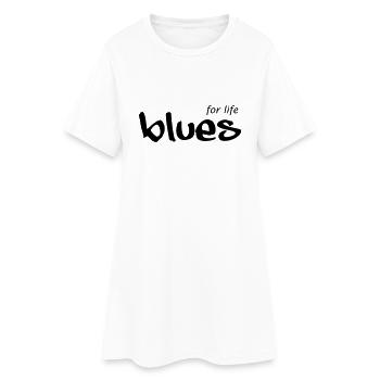 BLUES for life - Frauen T-Shirt-Kleid - Weiß - Vorne
