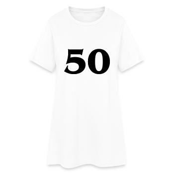 Zahl 50 - Women’s T-Shirt Dress - white - Front