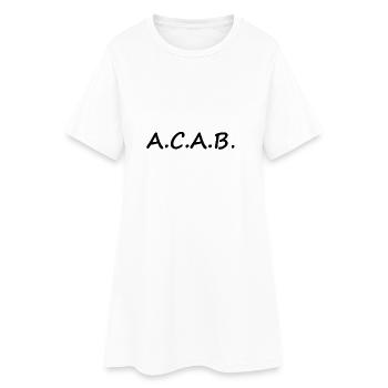 ACAB, Freizeit, Sport,1312, Polizei - Frauen T-Shirt-Kleid - Weiß - Vorne