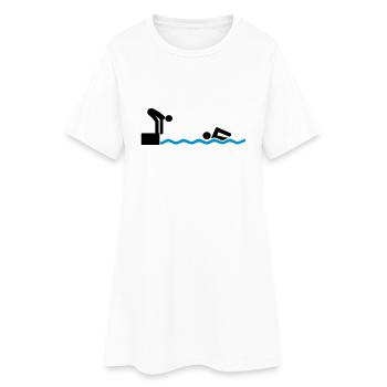 schwimmen Staffel - Women’s T-Shirt Dress - white - Front