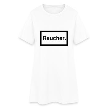 raucher 1c - Frauen T-Shirt-Kleid - Weiß - Vorne
