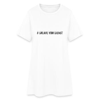 Sklave vom Dienst - Frauen T-Shirt-Kleid - Weiß - Vorne
