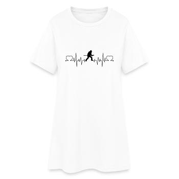 Herzschlag Feuerwehr - Frauen T-Shirt-Kleid - Weiß - Vorne