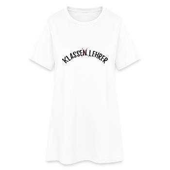 Lehrer T-shirt - Frauen T-Shirt-Kleid - Weiß - Vorne