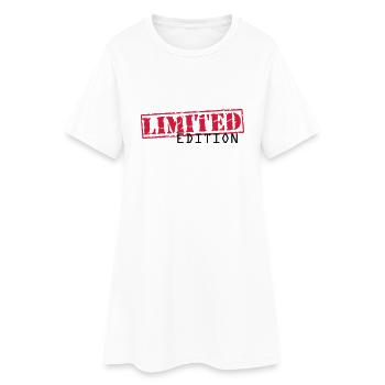 limited Edition - Frauen T-Shirt-Kleid - Weiß - Vorne