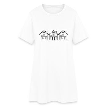 voisins maison jumelée clôture idyllique maison de - Robe T-shirt Femme - blanc - Devant