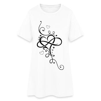Tribal Heart with large infinity loop - Women’s T-Shirt Dress - white - Front