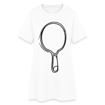 Croquis de raquette de tennis de table - Robe T-shirt Femme - blanc - Devant
