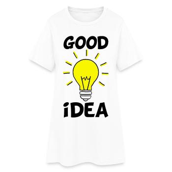 La bonne idée - Robe T-shirt Femme - blanc - Devant