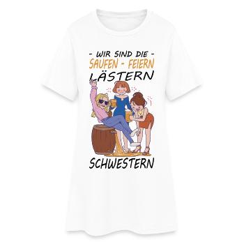Beste Freundin Geschenk Mädelsabend Party JGA - Frauen T-Shirt-Kleid - Weiß - Vorne