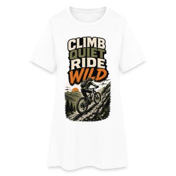 Ascension de sentier VTT Randonnée Tranquille Wild - Robe T-shirt Femme - blanc - Devant
