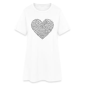athlètes du cœur de fitness - Robe T-shirt Femme - blanc - Devant