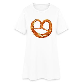 pain baguette broetchen crossaint Baecker pain bu - Robe T-shirt Femme - blanc - Devant