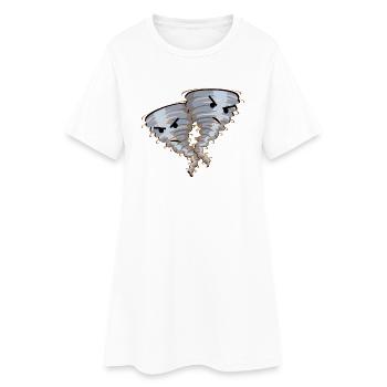 Tornado Hurricane Hurricane Gift Idea Kids - Women’s T-Shirt Dress - white - Front