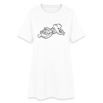 poulpe géant calmar, poulpe, calmar, poissons seiche - Robe T-shirt Femme - blanc - Devant