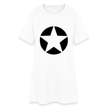 STERN - Frauen T-Shirt-Kleid - Weiß - Vorne