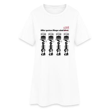 Aller guten Dinge sind 4! - Frauen T-Shirt-Kleid - Weiß - Vorne
