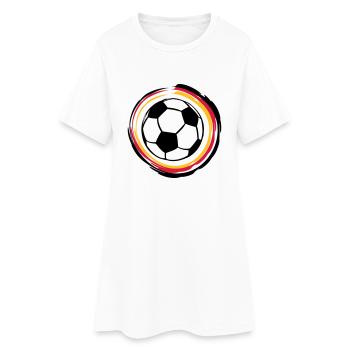 Fussball (Deutschland) - Frauen T-Shirt-Kleid - Weiß - Vorne