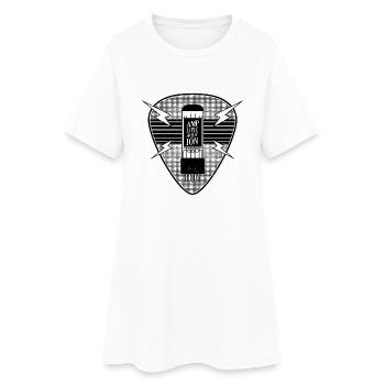 AMPLIFICA(U)TION - Frauen T-Shirt-Kleid - Weiß - Vorne