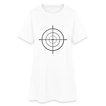 fadenkreuz - Frauen T-Shirt-Kleid - Weiß - Vorne