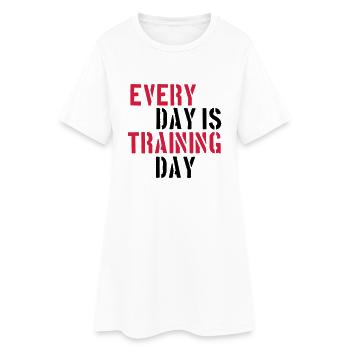 haltère cool tous les jours est la formation de jo - Robe T-shirt Femme - blanc - Devant