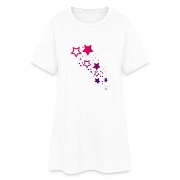 Starfall - Women’s T-Shirt Dress - white - Front