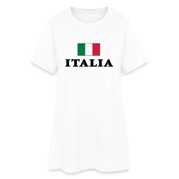 drapeau italien avec lettrage Italia - Robe T-shirt Femme - blanc - Devant