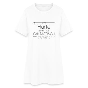 Harfe Instrument Geschenk - Frauen T-Shirt-Kleid - Weiß - Vorne