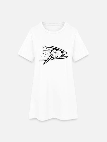 truite - Robe T-shirt Femme - blanc