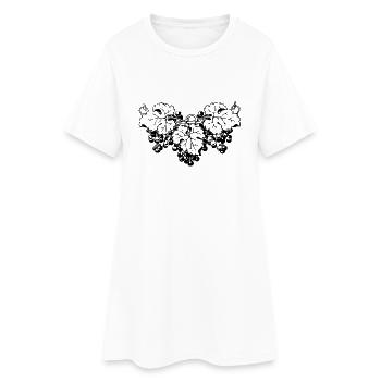 grapes trauben wine weintrauben fruits fruechte2 - Frauen T-Shirt-Kleid - Weiß - Vorne
