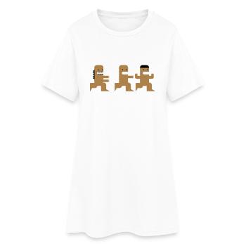 Cartoon Monster jagd Zombies Geschenk Apokalypse - Women’s T-Shirt Dress - white - Front