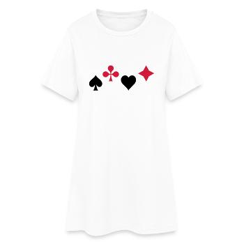 Ace coeur Poker Blackjack Cartes Casino icône - Robe T-shirt Femme - blanc - Devant