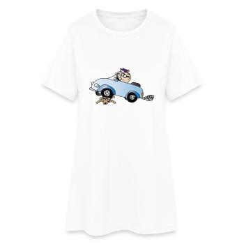retraités Prudence | grand-mère | Grand-père | pension | | les personnes âgées - Robe T-shirt Femme - blanc - Devant
