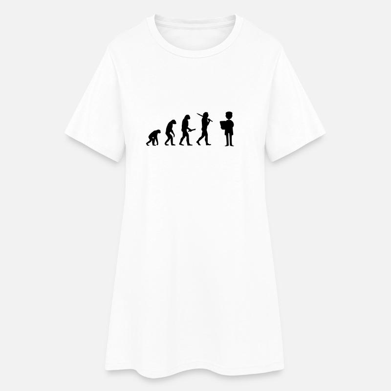 doktor Evolution Fortschritt Entwicklung - Frauen T-Shirt-Kleid - Weiß