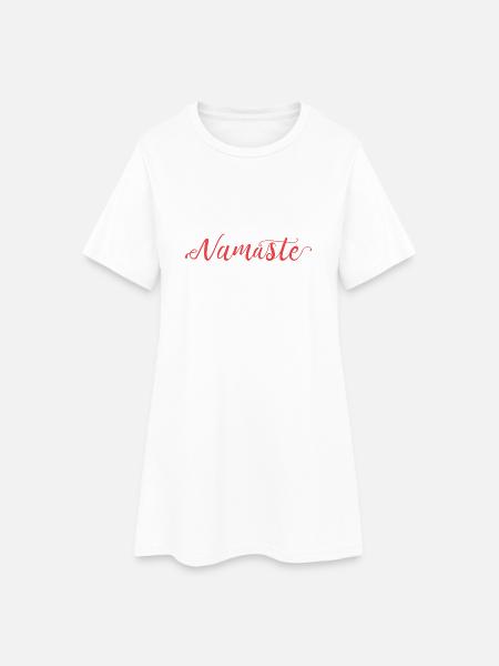 Namaste - Yoga - Frauen T-Shirt-Kleid - Weiß