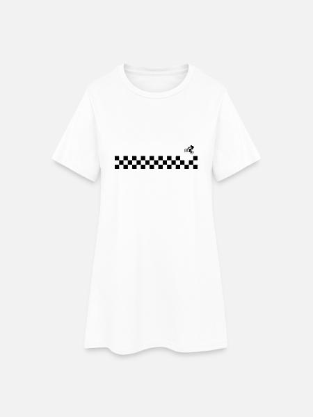 SkaRad - Frauen T-Shirt-Kleid - Weiß