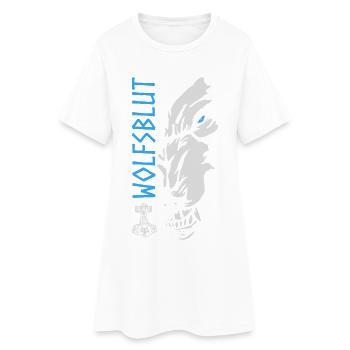 Sang de loup, Viking, Thor, Loup, Odin, Nord, Valhalla - Robe T-shirt Femme - blanc - Devant