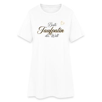 Edles Geschenk für die Taufpatin - Frauen T-Shirt-Kleid - Weiß - Vorne