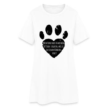 Mein Hund darf das - Frauen T-Shirt-Kleid - Weiß - Vorne