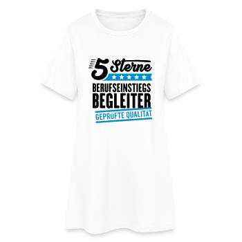 5Sterne Berufseistiegsbegleiter - Frauen T-Shirt-Kleid - Weiß - Vorne