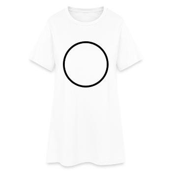 kreis - Frauen T-Shirt-Kleid - Weiß - Vorne