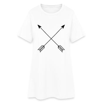 Hipster Arrows, Vintage, Hipsters, Arrow - Robe T-shirt Femme - blanc - Devant
