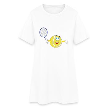 Raquette de tennis terrain de sport de balle joueur à jouer au squash - Robe T-shirt Femme - blanc - Devant