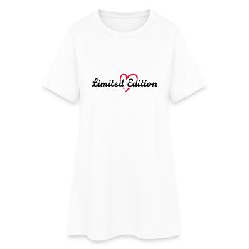 Limited Edition - Frauen T-Shirt-Kleid - Weiß - Vorne