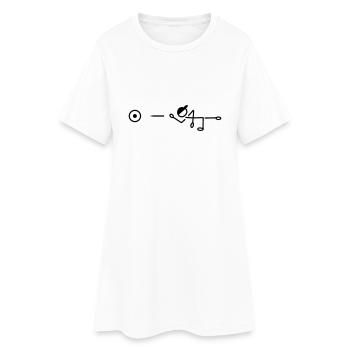Darts target - Women’s T-Shirt Dress - white - Front