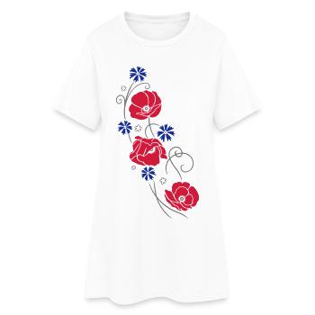 Coquelicots. Design d'été. - Robe T-shirt Femme - blanc - Devant