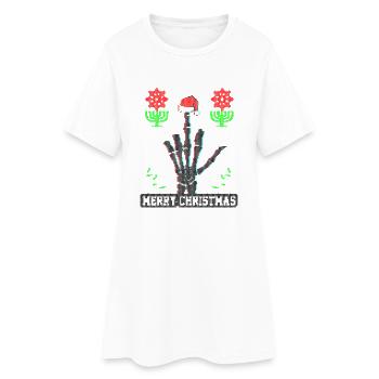 Vilain Noël Joyeux Noël cadeau de Noël - Robe T-shirt Femme - blanc - Devant