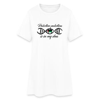love my dns dna land country Palestine palestina - Frauen T-Shirt-Kleid - Weiß - Vorne