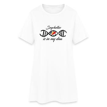 love my dns dna land country Seychelles - Frauen T-Shirt-Kleid - Weiß - Vorne